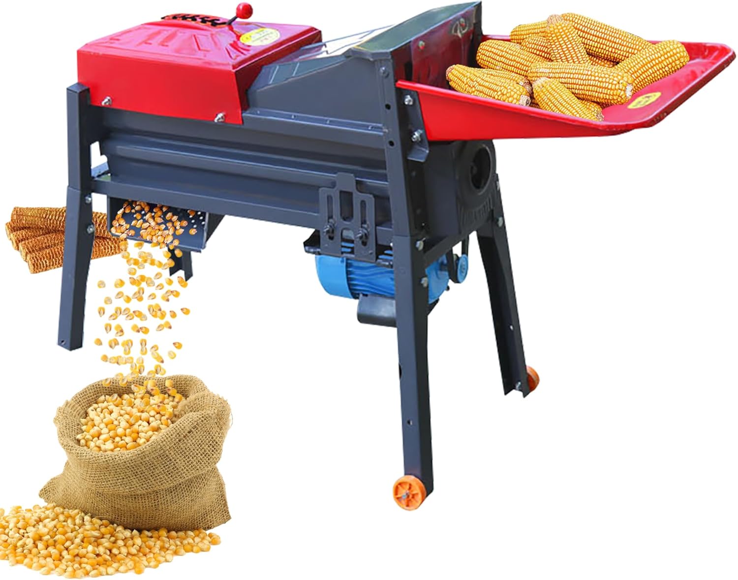 Maize thresher machine | wheel corn thresher corn sheller 5TYM-850