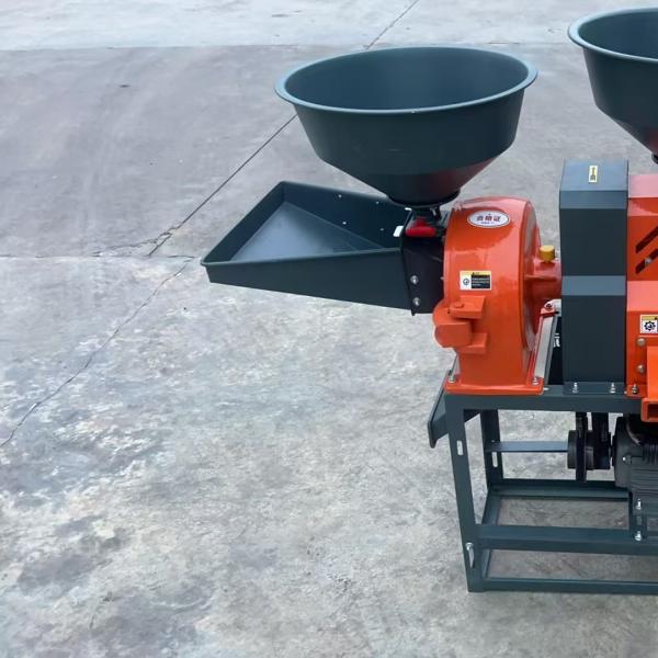 New rice threshing and crushing machine Household small fine bran rice miller Co